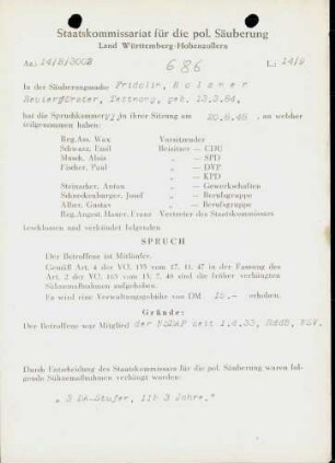 Holzner, Fridolin