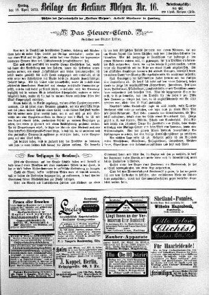 Beilage der Berliner Wespen Nr. 16