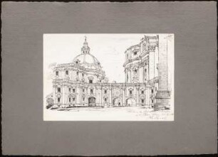 Reiseskizzen aus Pompeji, Neapel und Rom: Rom: Petersdom (Perspektivische Ansicht in den Hof)