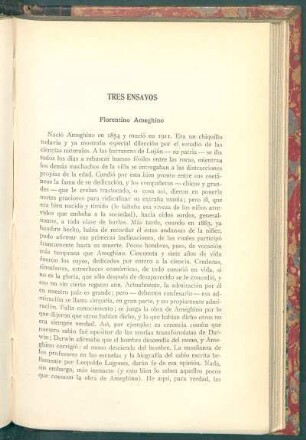 Tres ensayos