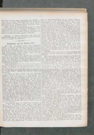 Gedenkblatt zum 29. Januar 1910