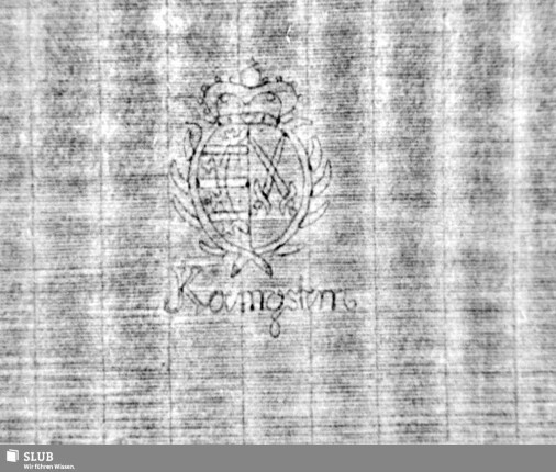 Wappen Sachsen (zwischen Zweigen) + Koenigstein / IGF = Bd.2, Vorsatzblatt
