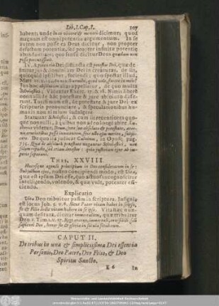 Caput II. De tribus in una & simplicissima Dei essentia Personis, Deo Patre, Deo Filio, & Deo Spiritu Sancto.