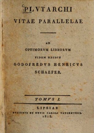 Plutarchi Vitae Parallelae, 1