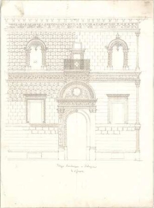Zocher, Ernst; Bologna; "Palazzo Bevilacqua" - Ansicht
