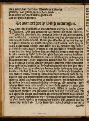 De maniere hoe sy Visch verkreghen