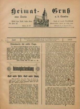 13.1919: Heimatgruß aus Treis a. d. Lumda