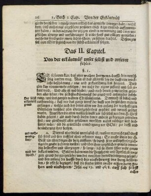 Das II. Capitel. Von der erkäntnüß unser selbst und unserer fehler