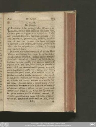 Cap. III. De Poenis.