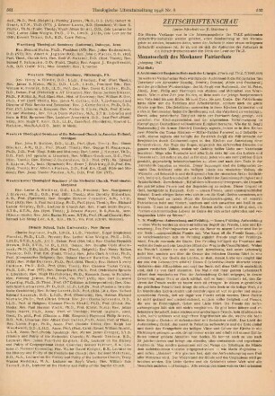 Zeitschriftenschau