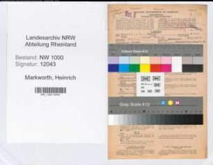 Entnazifizierung Heinrich Markworth, geb. 28.01.1879 (Landesamtmann)