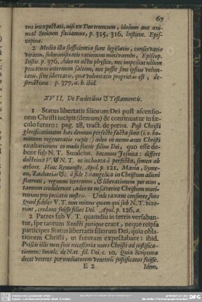 XVII. De Foederibus & Testamentis
