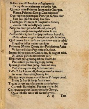 Illustr. Princ. D. Georgio Gustavo, Com. Palat. Rheni ex Academia Tubingensi ... 1579 ... discedenti