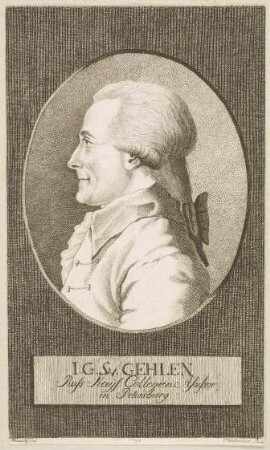 I. G. S. von Gehlen, Russisch-kaiserlicher Kollegien-Assessor in Sankt Petersburg (Russland)
