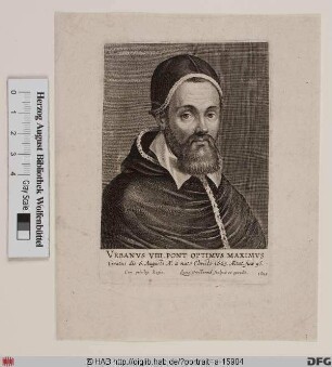 Bildnis Papst Urban VIII. (Maffeo Barberini) (reg. 6. 8. 1623 - 29. 7. 1644)
