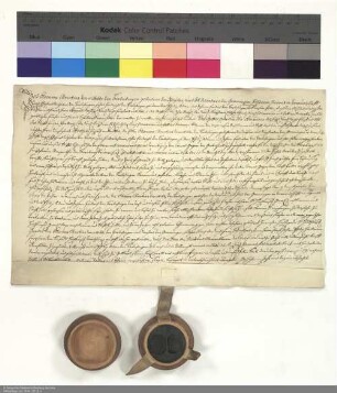 Revers Eleonora Christinas von Berlichingen und weiterer namentlich genannter Personen bezüglich der Belehnung mit zwei Vorwerken in Milz und weiteren im Einzelnen aufgeführten Lehen durch Amand [von Buseck], Abt von Fulda