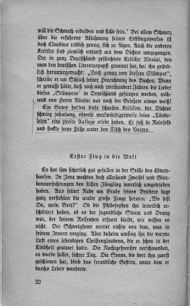 Erster Flug in die Welt