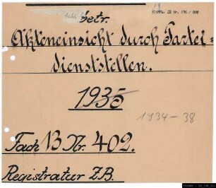 Akteneinsicht durch NSDAP-Parteidienststellen.