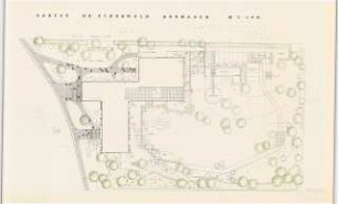 Garten Dr. Schönwald, Dormagen: Lageplan mit Gartenplan 1:100