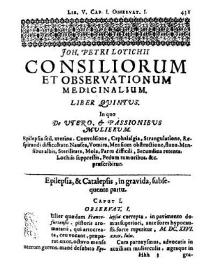 Liber Quintus. In quo De Utero, & Passionibus Mulierum.