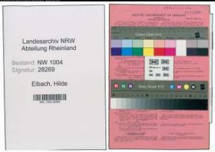 Entnazifizierung Hilde Eibach , geb. 12.12.1892 ()