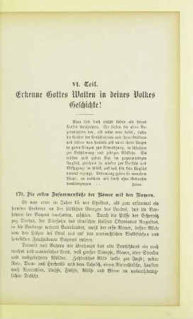 VI. Teil. Erkenne Gottes Walten in deines Volkes Geschichte!