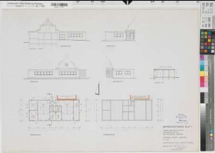Münster (Münster) Hygienisches Institut der Universität Zenker-Zweckbau Grundriß, Schnitt, Ansichten 1972 1 : 100 59,5 x 84 kol. Pause Staatshochbauamt für die Universität Münster 14.21