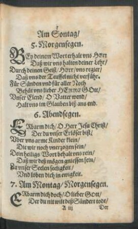 5. Morgensegen.