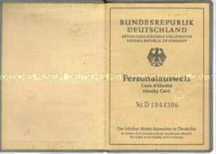 Personalausweis der Bundesrepublik Deutschland