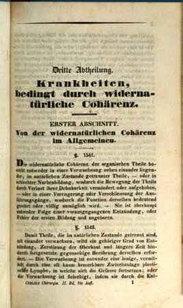 Handbuch der Chirurgie : zum Gebrauche bei seinen Vorlesungen. Bd. 2, Abth. 1