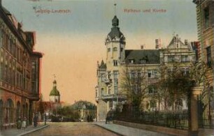 Leipzig-Leutzsch: Rathaus und Kirche