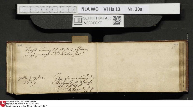 Stammbuch des U. J. Schrader aus Hannover