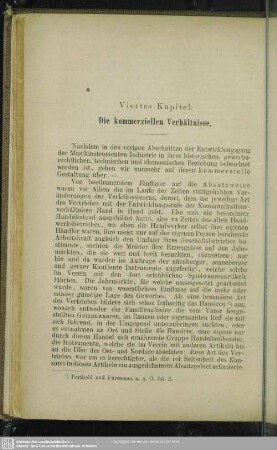 Viertes Kapitel. Die kommerziellen Verhältnisse