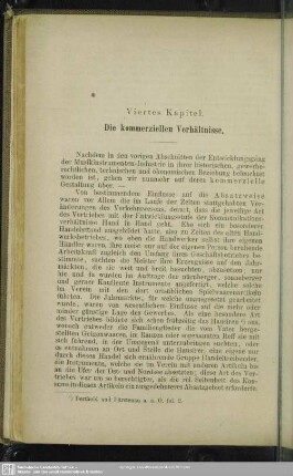 Viertes Kapitel. Die kommerziellen Verhältnisse