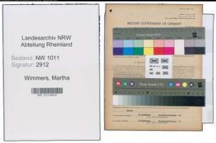 Entnazifizierung Martha Wimmers , geb. 30.04.1892 ()
