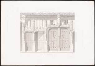 Maison, Gallardon: Ansicht (aus: Motifs historiques d´architecture et de sculpture d´ornement, hrsg.v. César Daly, Bd.1, 1870)