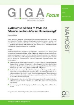 Turbulente Wahlen in Iran : die Islamische Republik am Scheideweg?