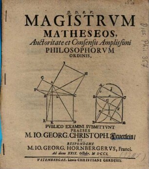 Magistrvm Matheseos