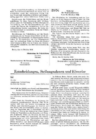 Material für Weihnachtsfeiern : 191/54 vom 20. Oktober 1954