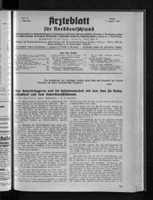 Über Gewerbehygiene und Zusammenarbeit mit dem Amt für Volksgesundheit und dem Gewerbeaufsichtsamt