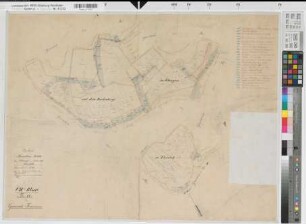 Hemmerde (Unna), Frömern (Fröndenberg), Bausenhagen (Fröndenberg), Fröndenberg (Fröndenberg), Teilung der Waldparzellen Schelk, Bl. 7 Brouillonkarte Frömern Flur 9