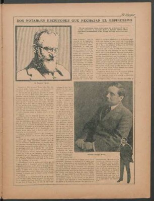 Dos notables escritores rechazan el espiritismo