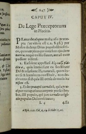 Caput IV. De Lege Præceptorum in Placitis.