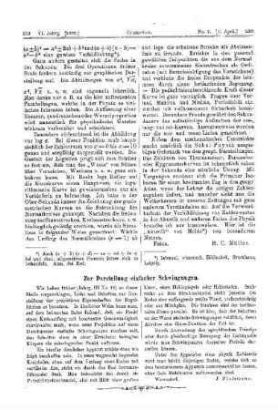 Zur Darstellung einfacher Schwingungen