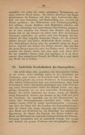 III. Natürliche Beschaffenheit des Staatsgebiets