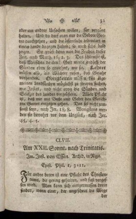 CLVII. Am XXII. Sonnt. nach Trinitatis. Epist. Phil.1, 3-11.
