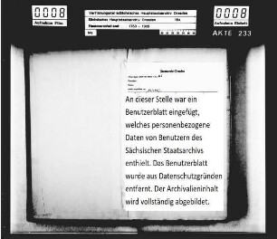 Revidiertes Inventar über das Palais am Taschenberg