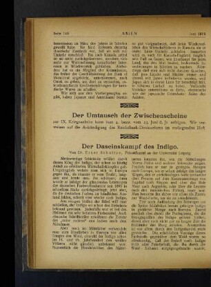 Der Umtausch der Zwischenscheine