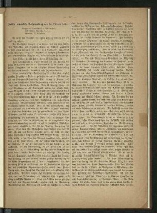 Zwölfte ordentliche Versammlung vom 24. Oktober 1874