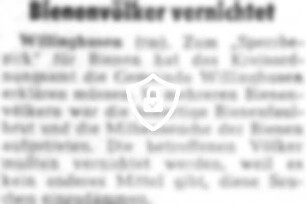 Bienenvölker vernichtet